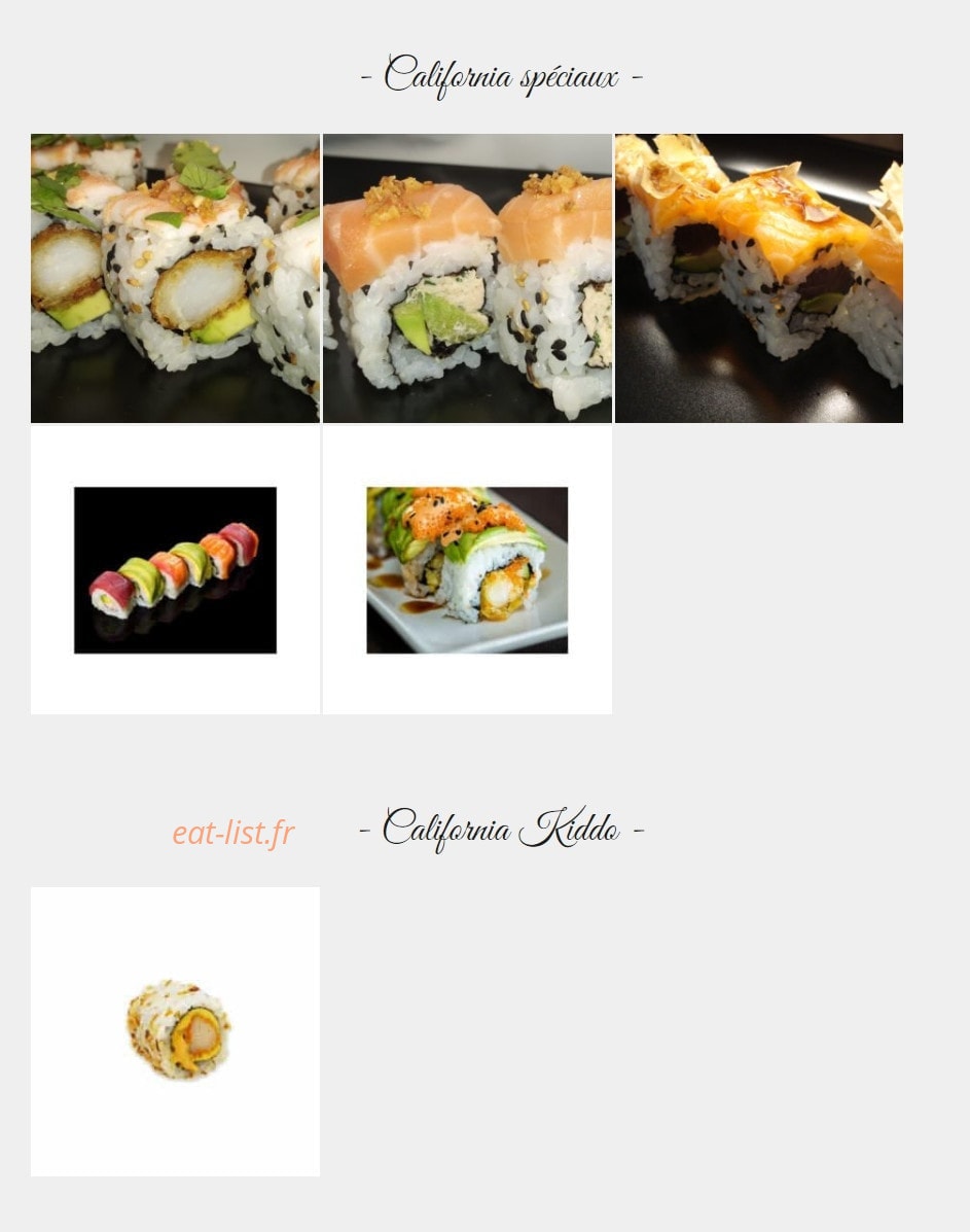 La boutique du sushi — carte page 4