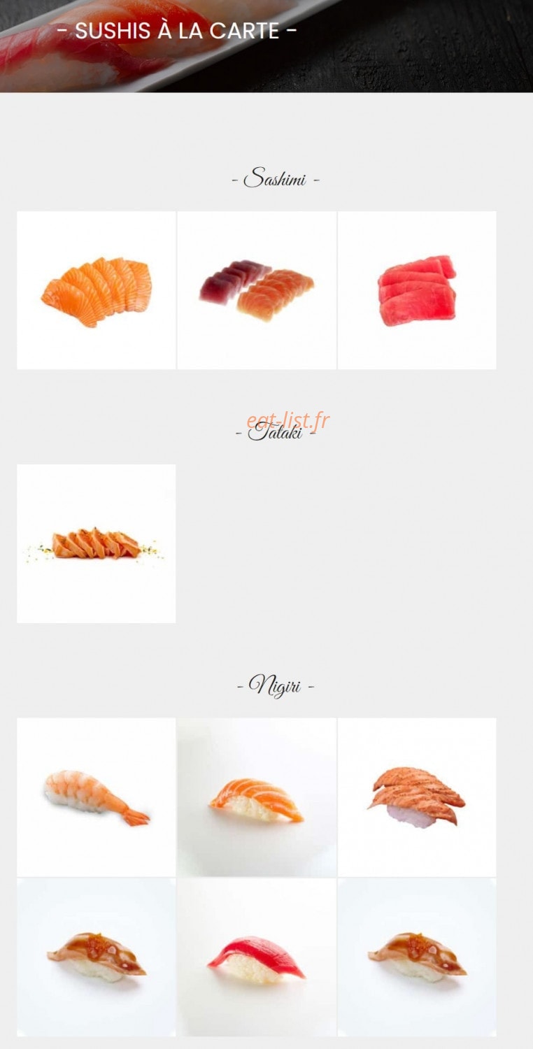 La boutique du sushi — carte page 2