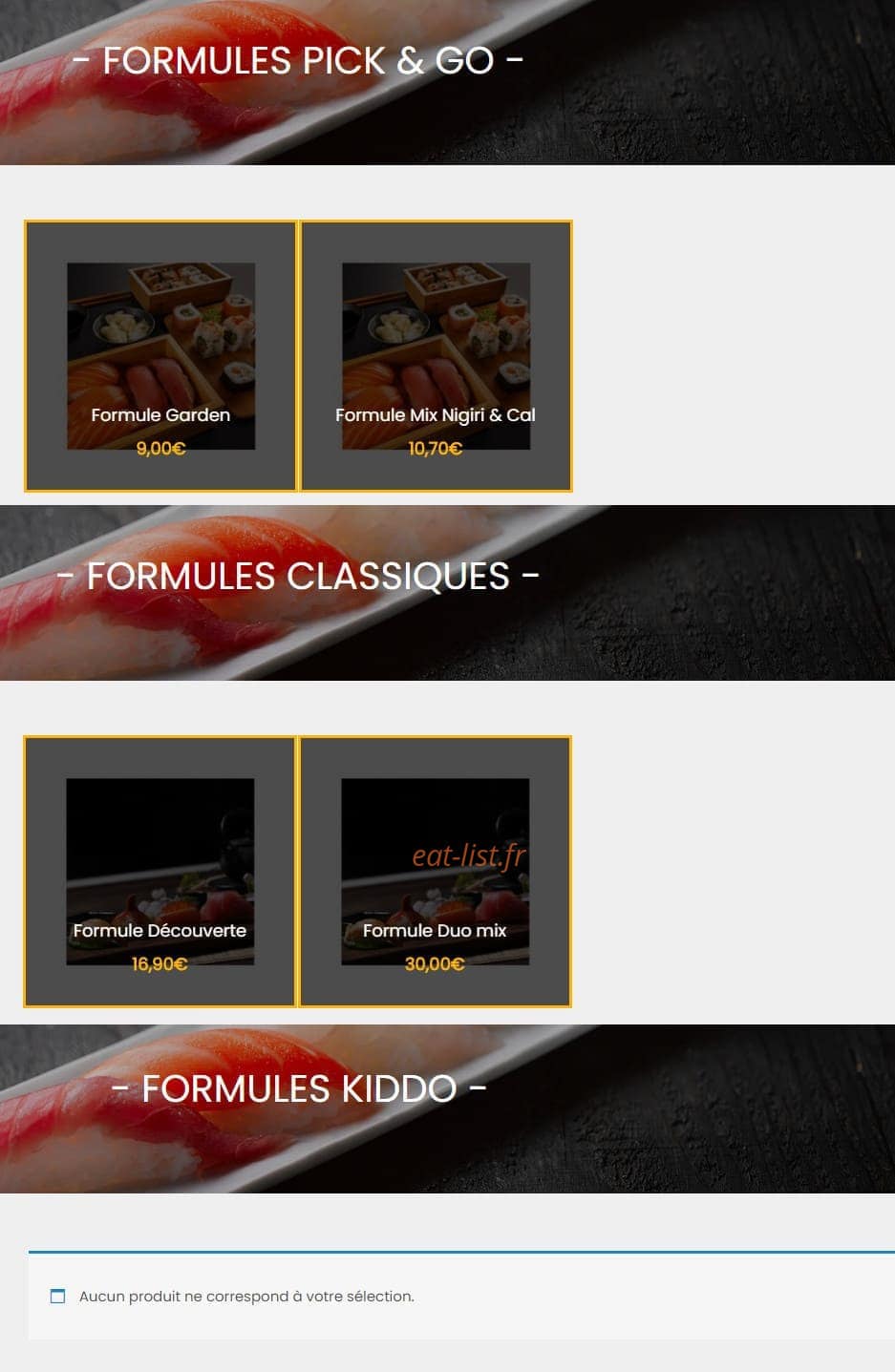 La boutique du sushi — carte page 9