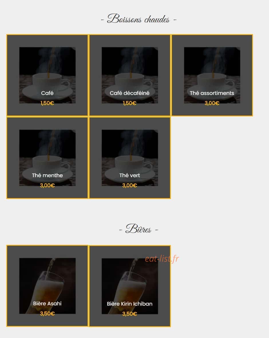 La boutique du sushi — carte page 8