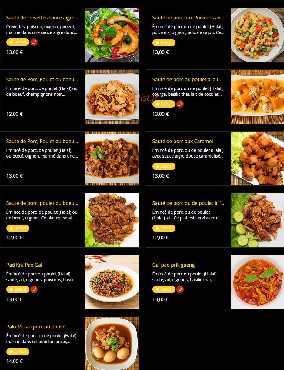 La Cuisine de Nan — carte page 3