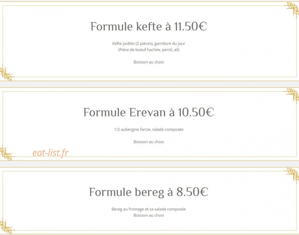 Chez Caro — carte page 3