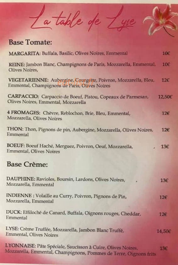 La Table de Lyse — carte page 3
