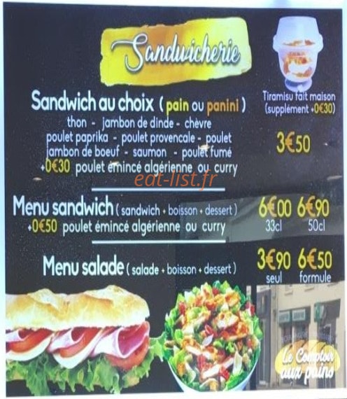 Le Comptoir aux pains — carte page 2