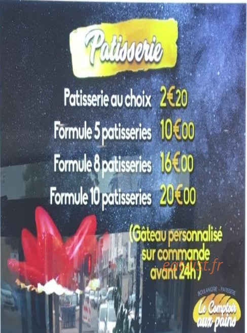 Le Comptoir aux pains — carte page 4