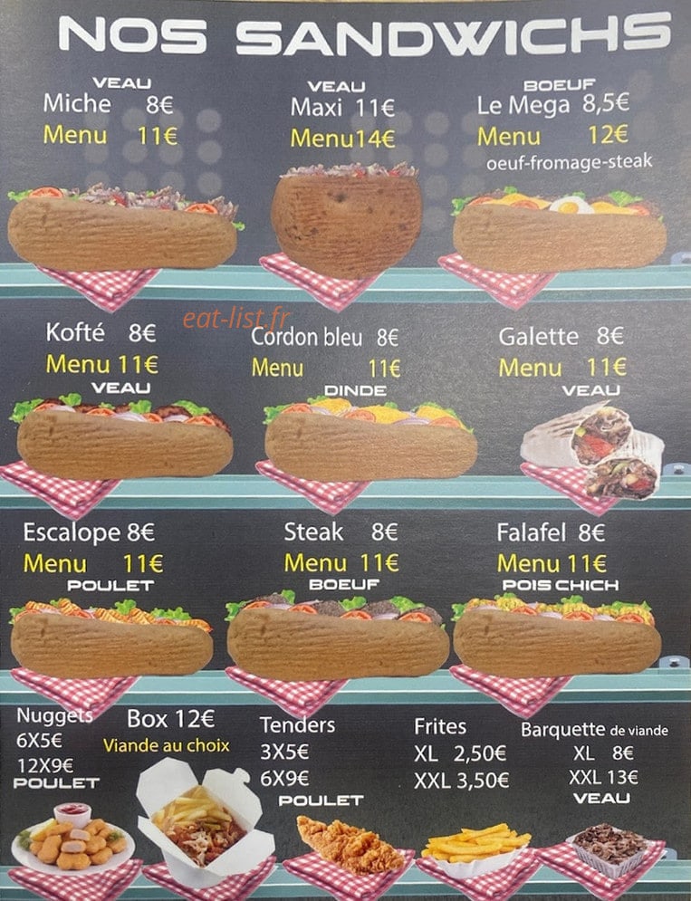 Meyzieu kebab — carte page 2