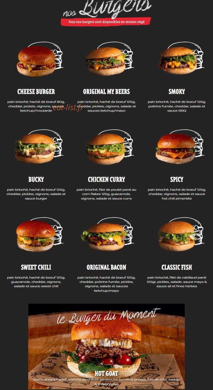 My Beers — carte page 1