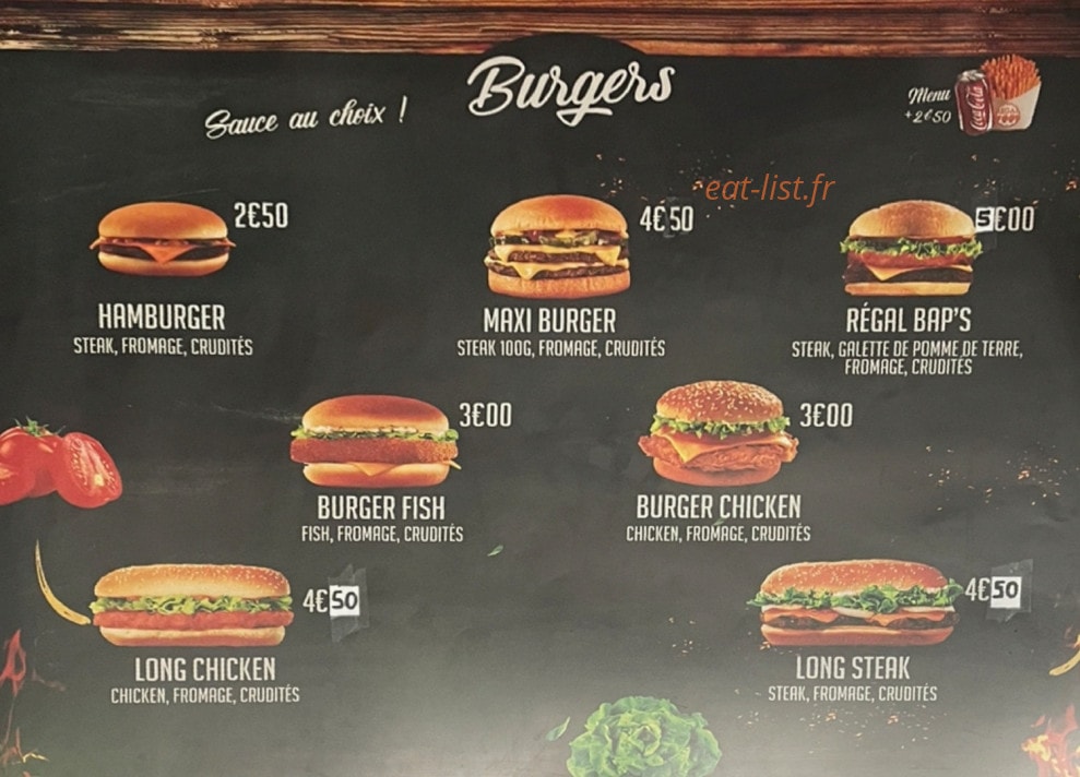 Regal Food — carte page 2