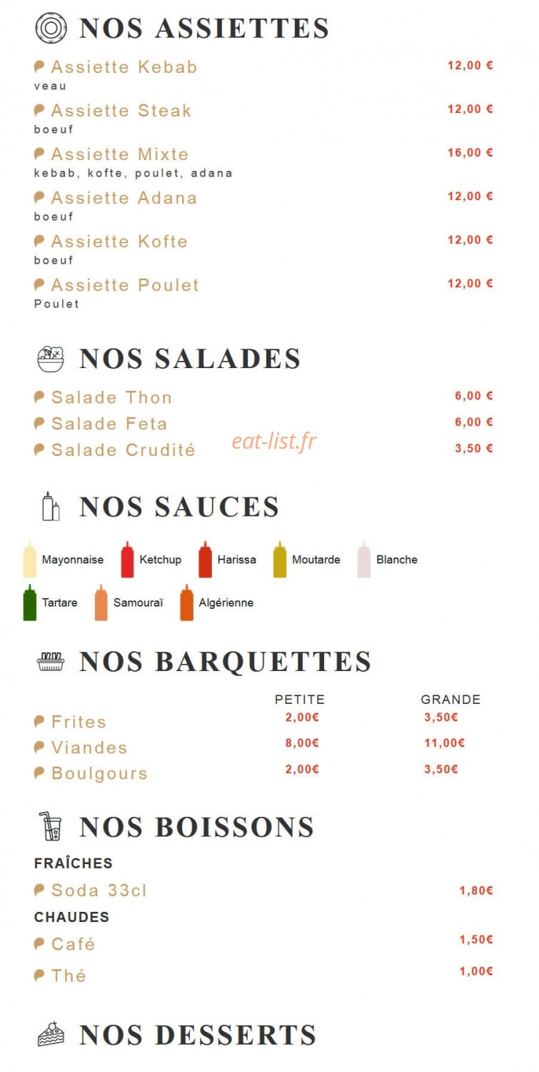 Restaurant Kevser — carte page 4