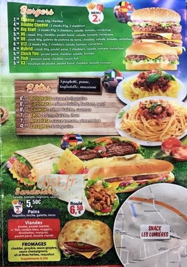 Snack Des Lumieres — carte page 2