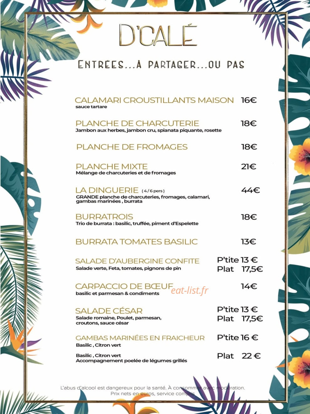 D'calé — carte page 3