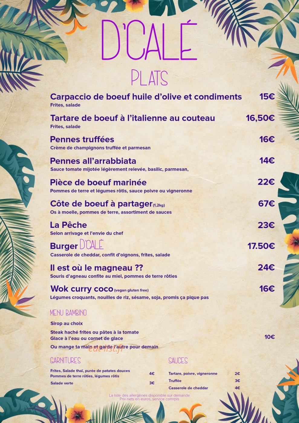 D'calé — carte page 3