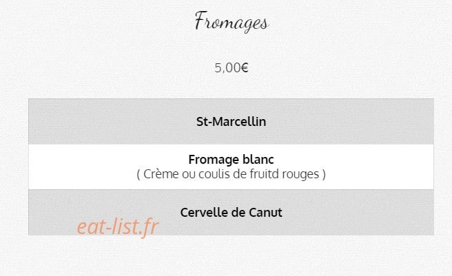 Le Relais de Moifond — carte page 3