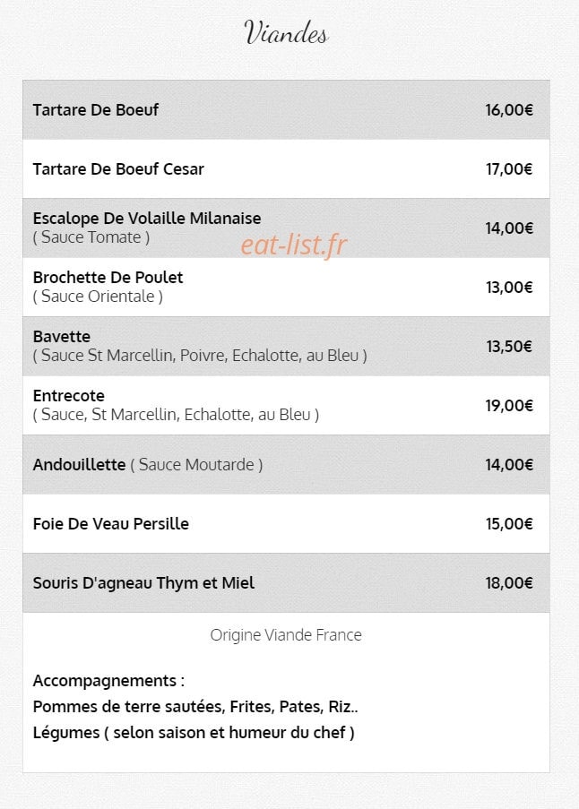 Le Relais de Moifond — carte page 5