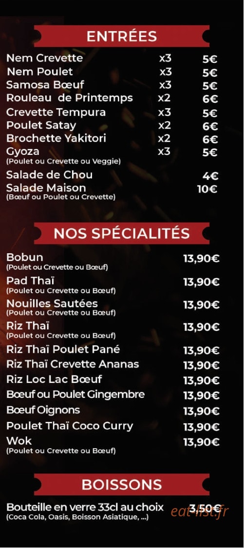 Wok & Sushi — carte page 4