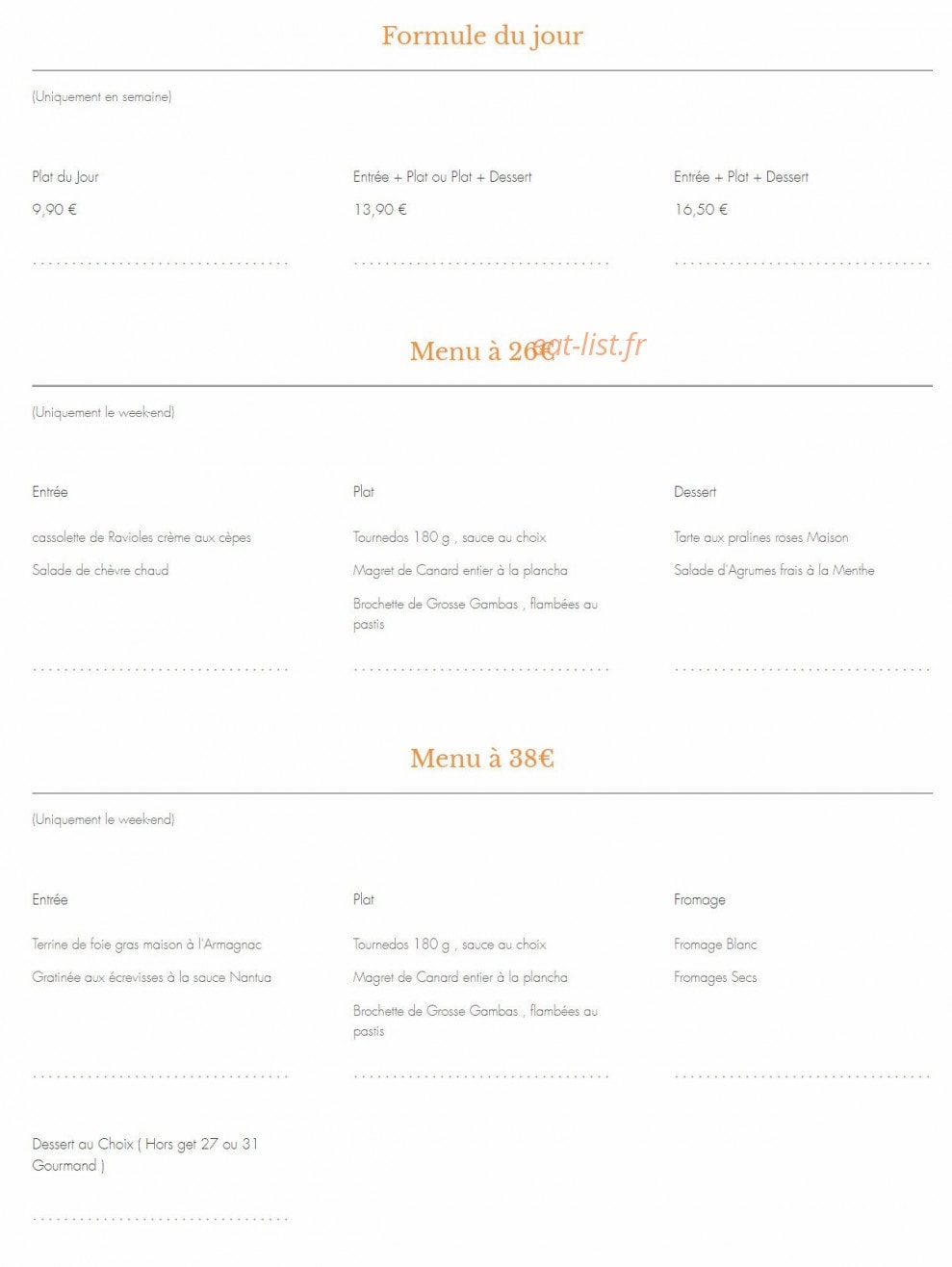 Au Petit Grillon — carte page 4