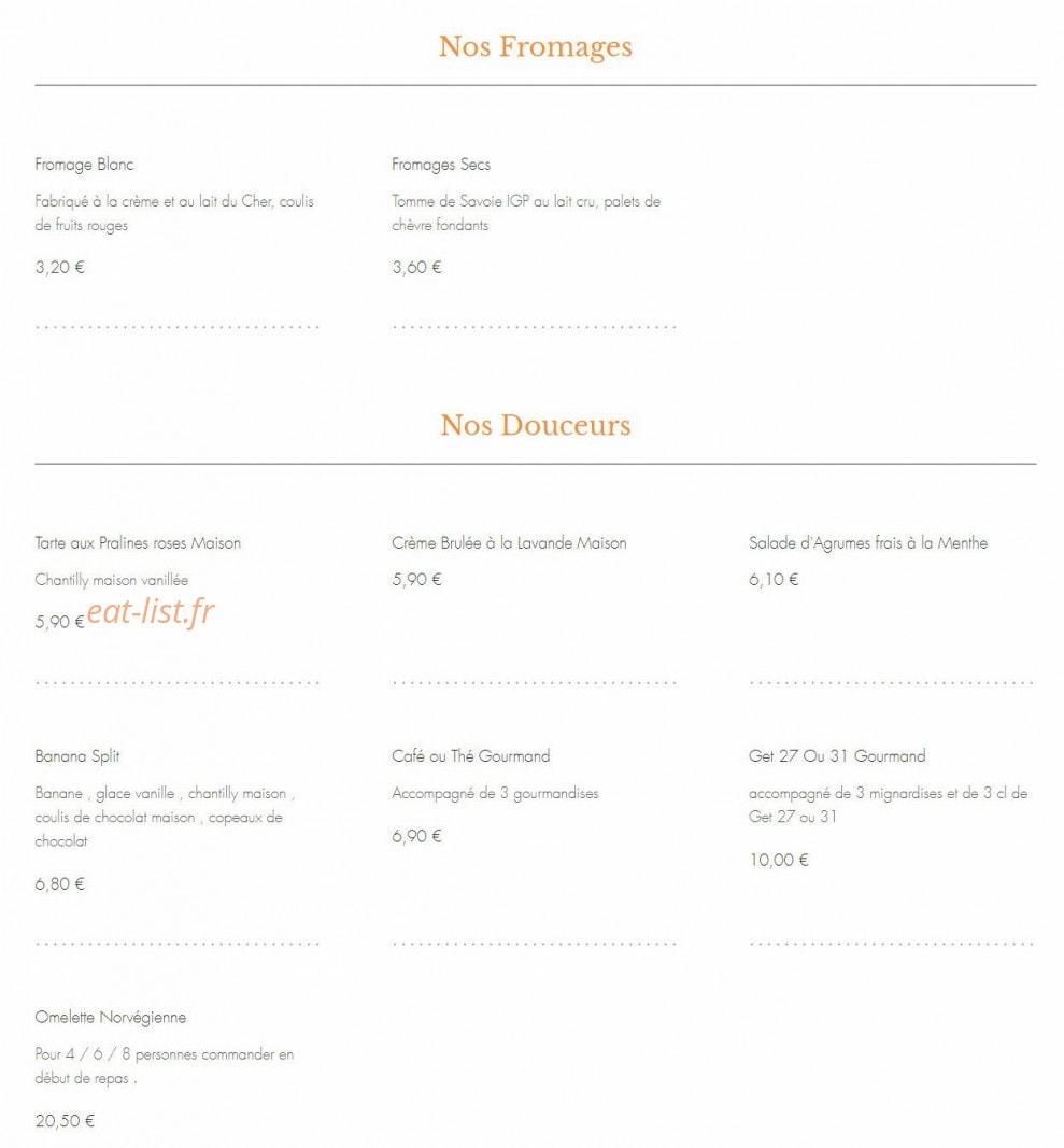 Au Petit Grillon — carte page 3