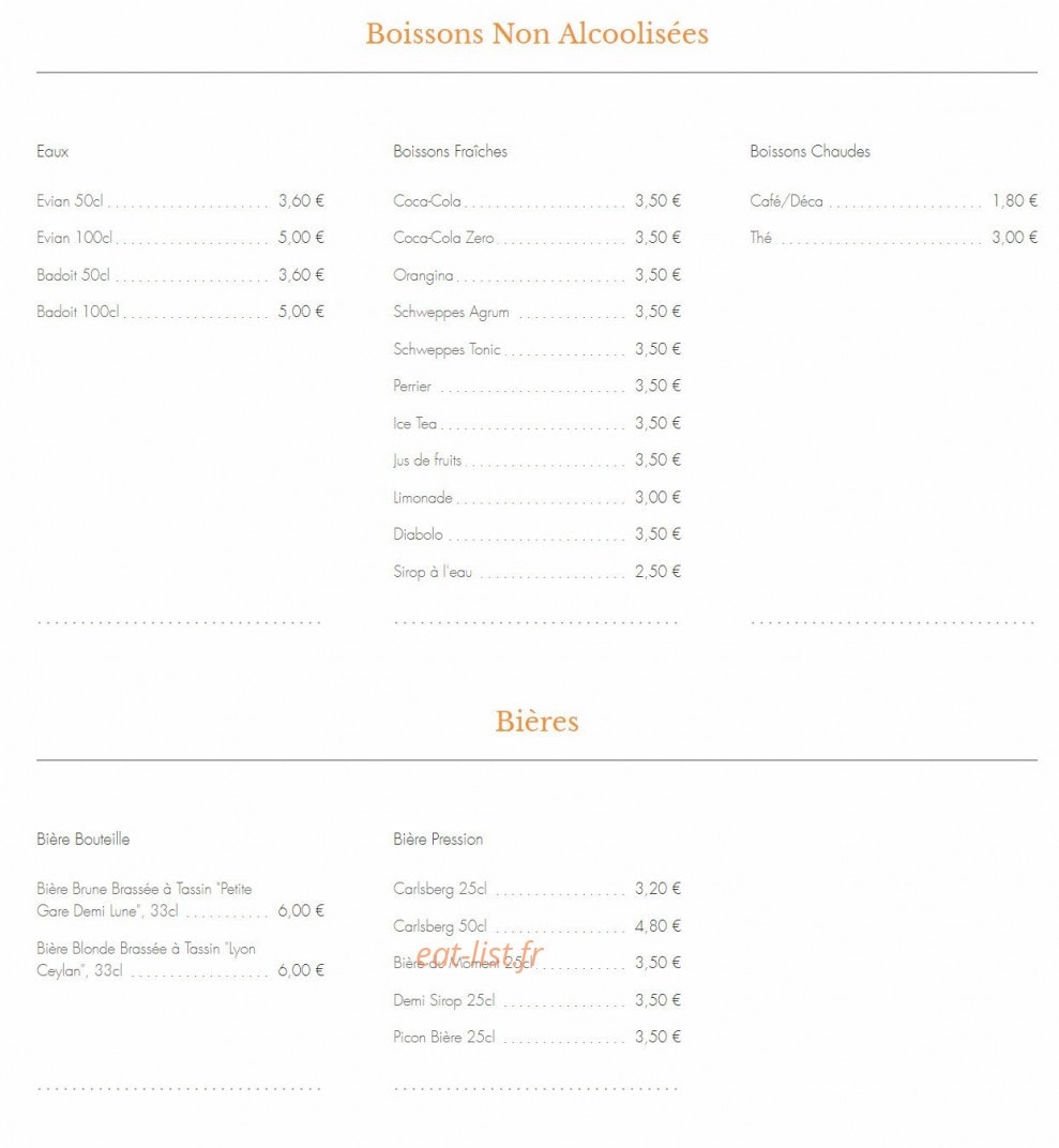 Au Petit Grillon — carte page 5