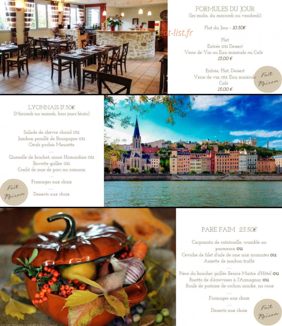 Le Pare Faim — carte page 1