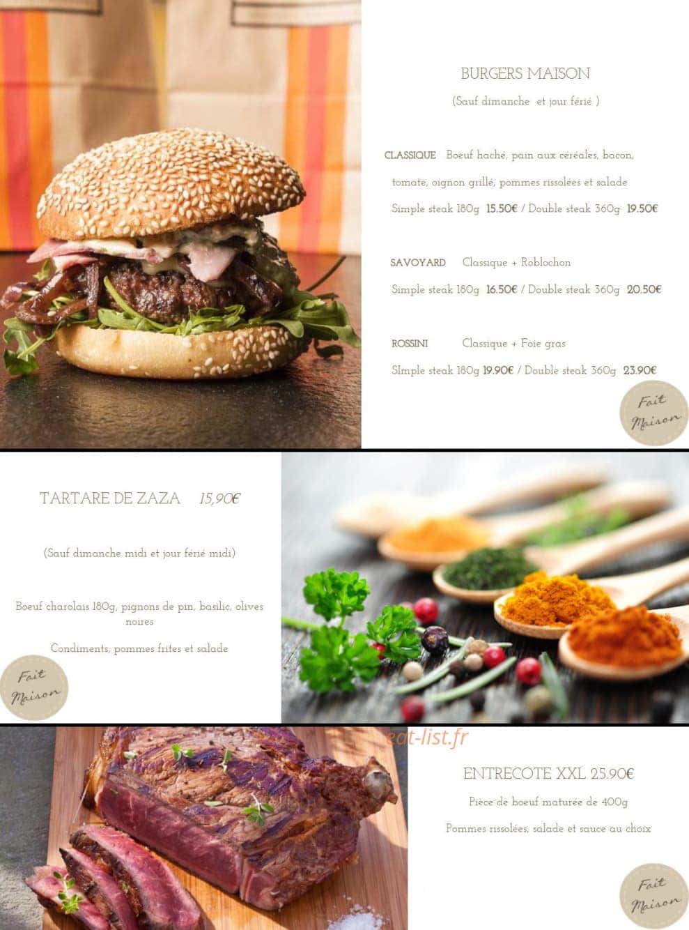 Le Pare Faim — carte page 3