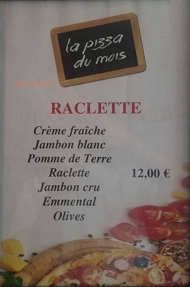 Pizza à Emporter — carte page 1