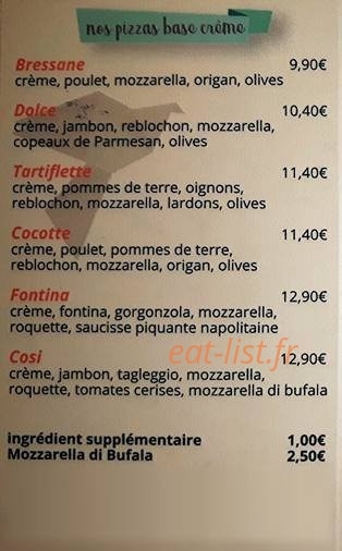 Mia Pizza — carte page 5
