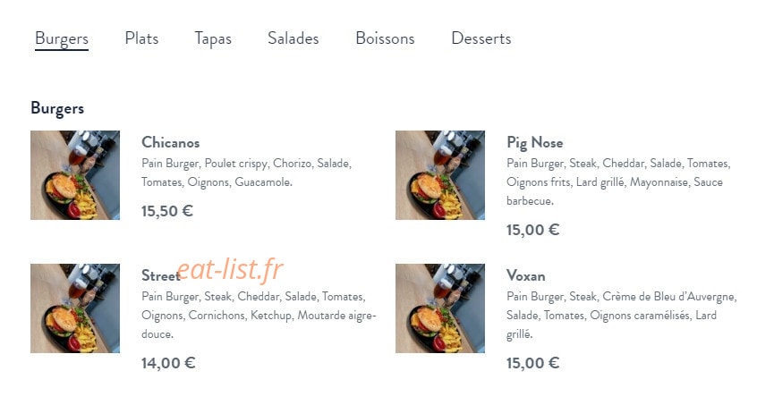 Overdrive cafe — carte page 1