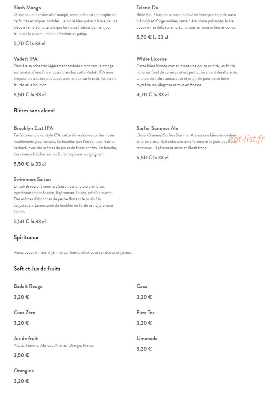 Overdrive cafe — carte page 6