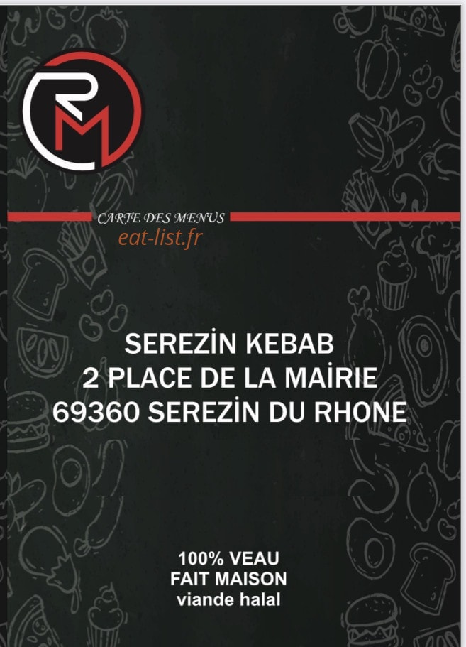 Serezin Kebab — carte page 1