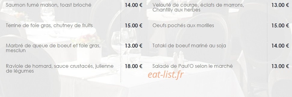 Chez Paul'O — carte page 3