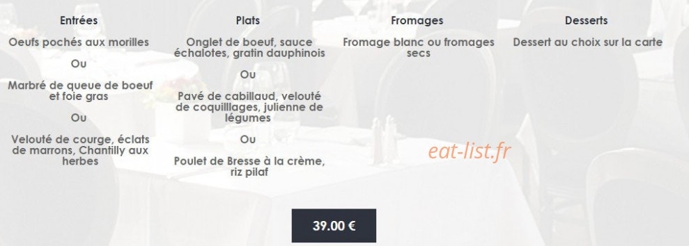 Chez Paul'O — carte page 1