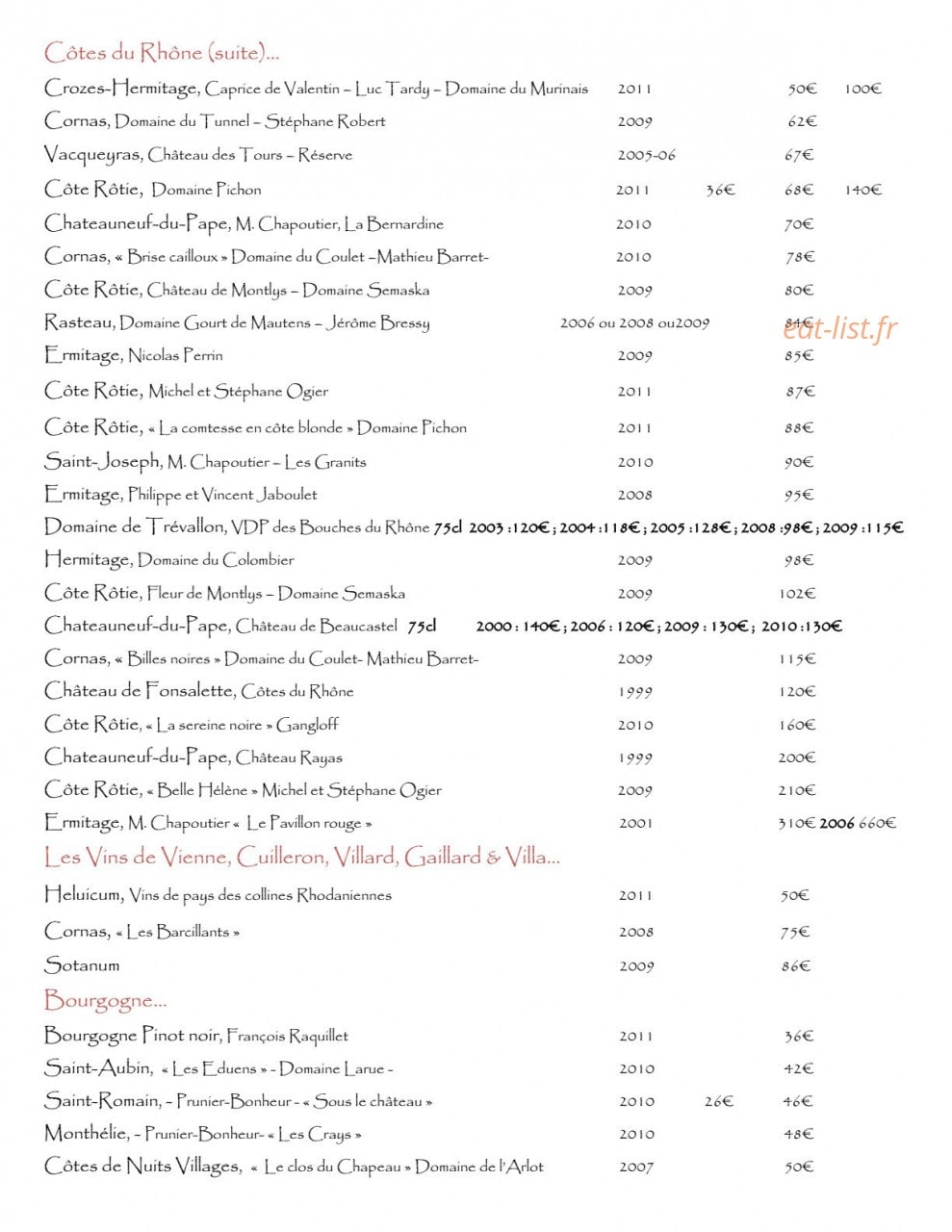 Chez Paul'O — carte page 8