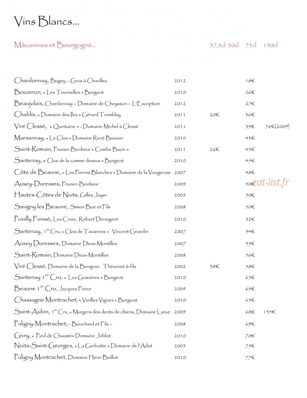 Chez Paul'O — carte page 11
