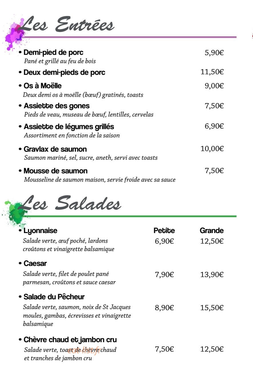 Grill de Solaize — carte page 2