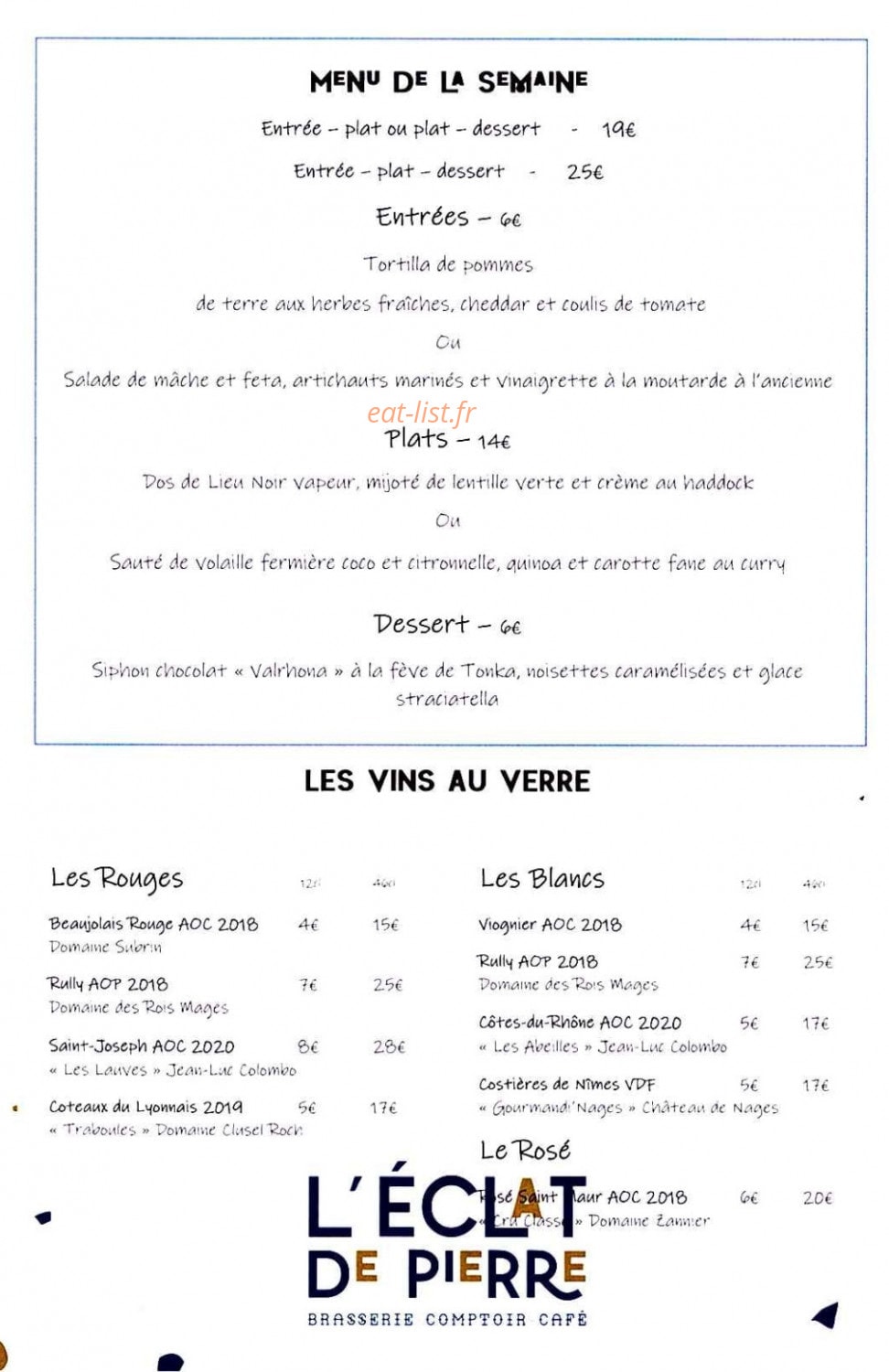 L'Eclat de Pierre — carte page 2