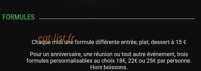 Carte et menu de Factory-sport-games à Chazay d'Azergues — Les formules