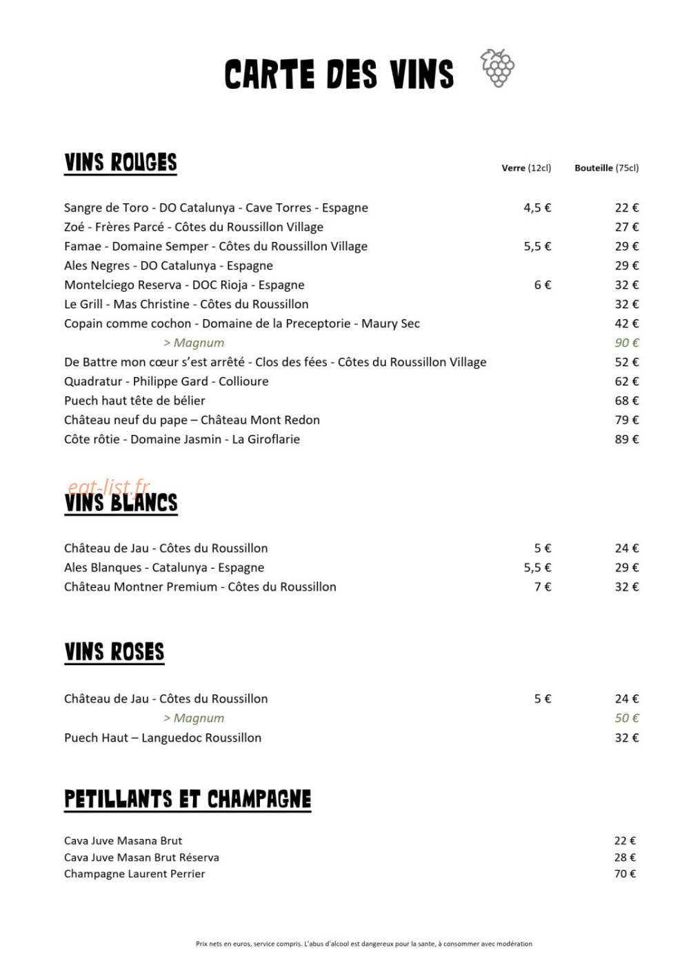 La Cantina — carte page 5