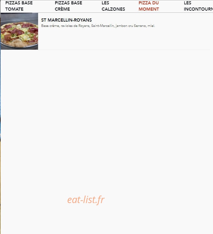 Carte et menu de House Pizzas à Civrieux d'Azergues — Les pizzas du moment