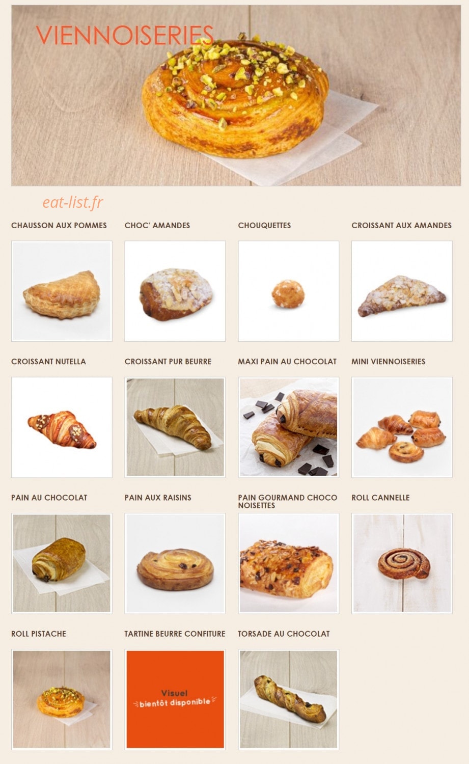 La Croissanterie — carte page 1