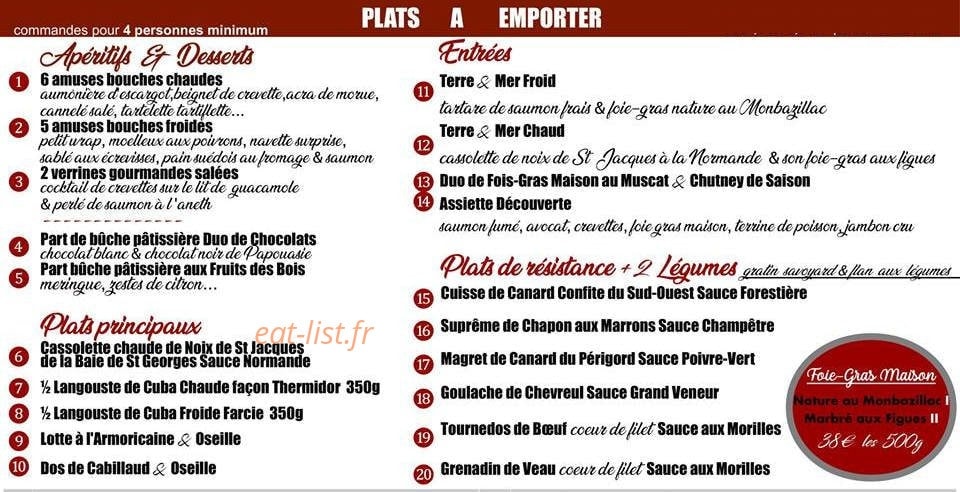 Le Clos des Près Secs — carte page 1
