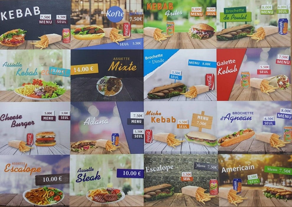 Kebab Du Pont — carte page 1