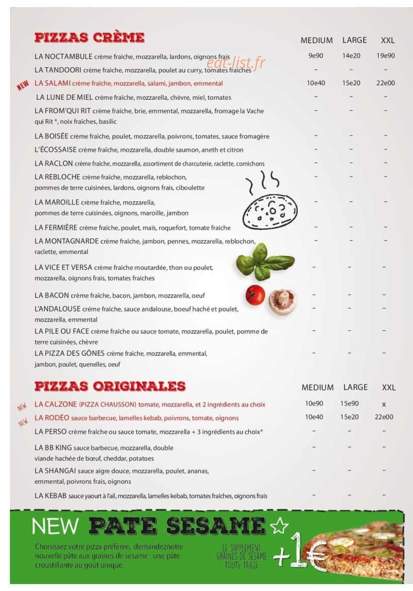 Station Pizza — carte page 2