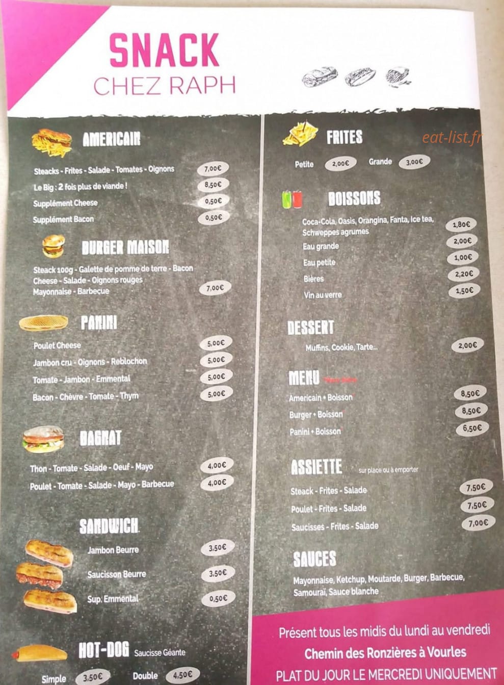 Chez Raph — carte page 1