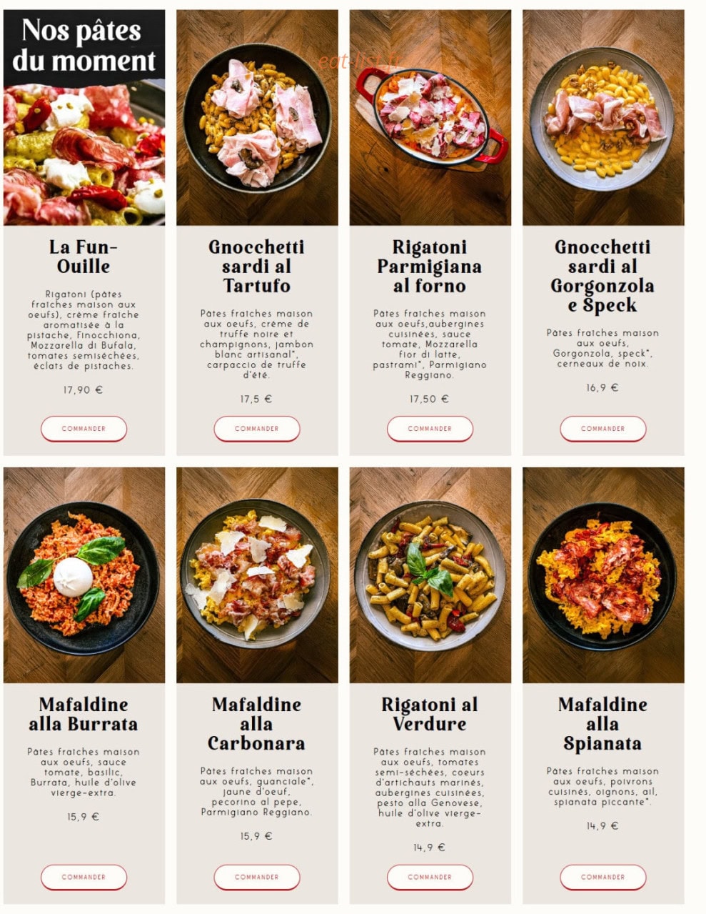 Jordan Tomas Pizza — carte page 6