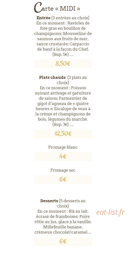 Les Sarments — carte page 2