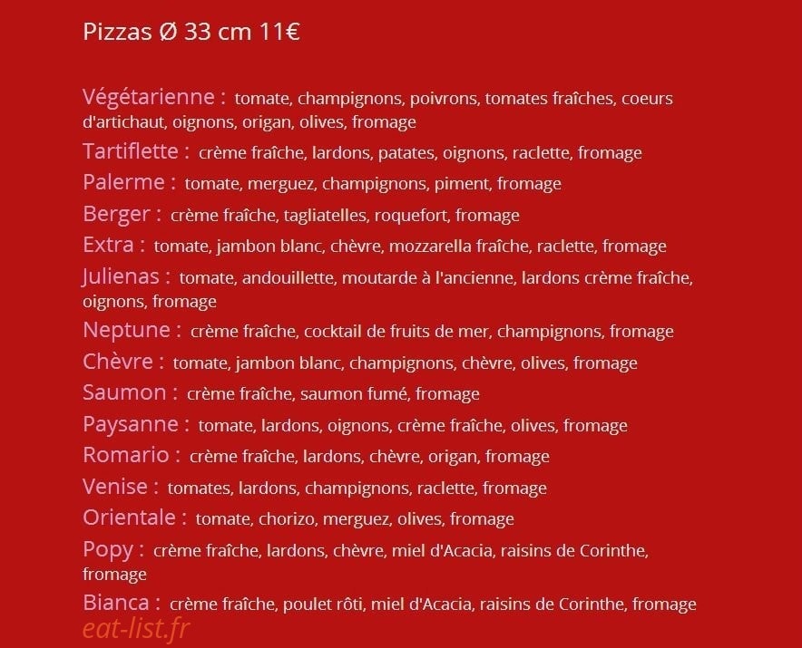 Régal Pizzas — carte page 5