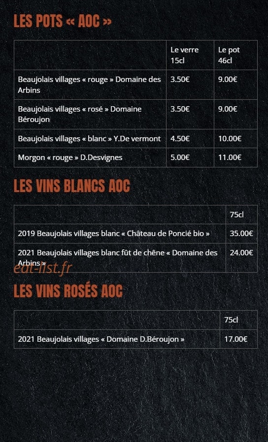 Burgers & Bouchons — carte page 5