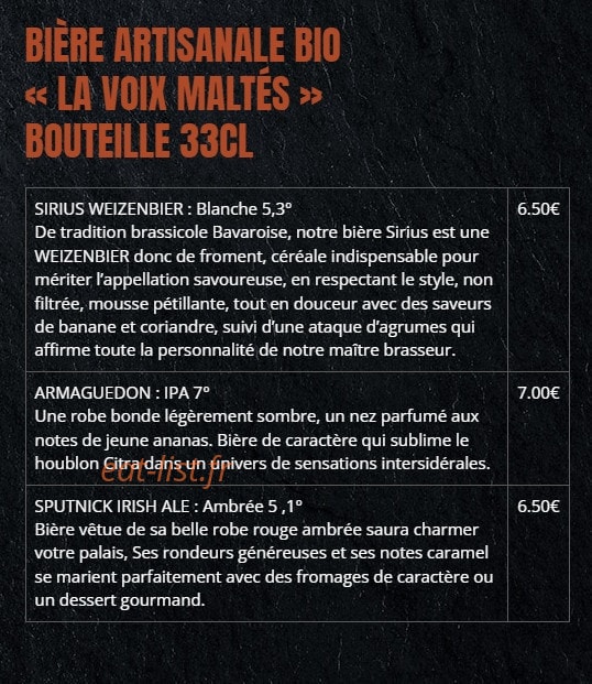 Burgers & Bouchons — carte page 9