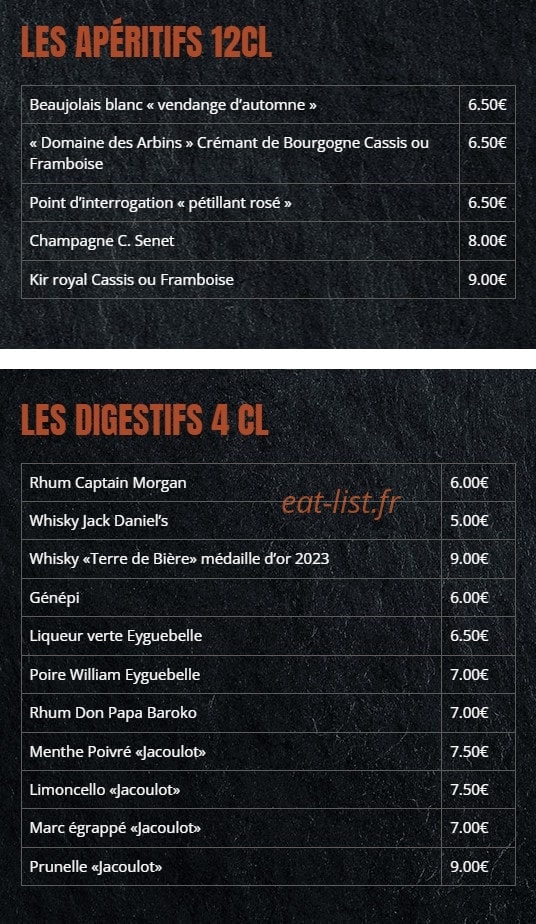 Burgers & Bouchons — carte page 6