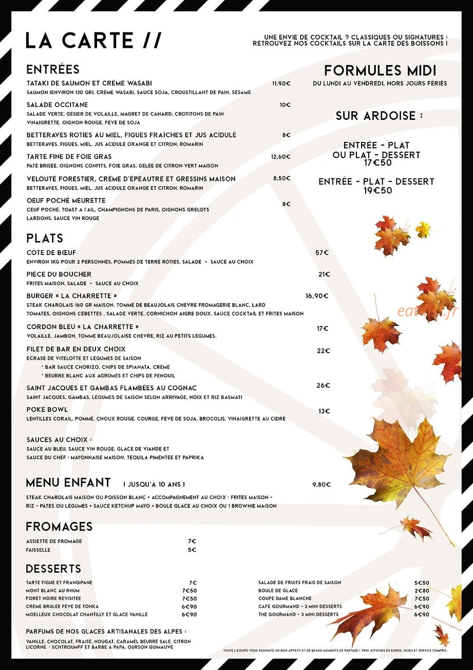 La Charrette — carte page 1